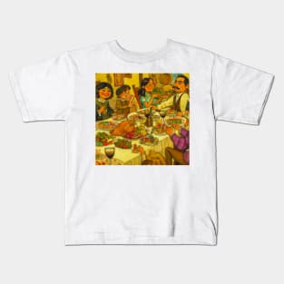 Mexican-American Family Thanksgiving Dinner Kids T-Shirt